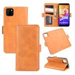 For Huawei Y5p/Honor 9S Dual-side Magnetic Buckle Horizontal Flip Leather Case with Holder & Card Slots & Wallet(Yellow)