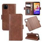 For Huawei Y5p/Honor 9S Dual-side Magnetic Buckle Horizontal Flip Leather Case with Holder & Card Slots & Wallet(Brown)
