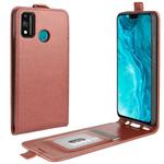 For Huawei Honor 9X lite R64 Texture Single Vertical Flip Leather Protective Case with Card Slots & Photo Frame(Brown)