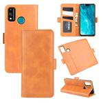 For Huawei Honor 9X lite Dual-side Magnetic Buckle Horizontal Flip Leather Case with Holder & Card Slots & Wallet(Yellow)