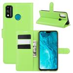 For Huawei Honor 9X lite Litchi Texture Horizontal Flip Protective Case with Holder & Card Slots & Wallet(Green)