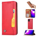 For Xiaomi Mi 10 Lite Knead Skin Texture Horizontal Flip Leather Case , with Photo Frame & Holder & Card Slots & Wallet(Red)
