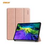 For iPad Pro 11 2022 / 2020 / 2021 ENKAY ENK-8001 Denim Pattern Horizontal Flip Leather Smart Tablet Case with Holder(Pink)