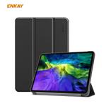 For iPad Pro 11 2022 / 2020 / 2021 ENKAY ENK-8001 Denim Pattern Horizontal Flip Leather Smart Tablet Case with Holder(Black)