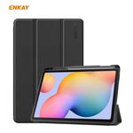 For Samsung Galaxy Tab S6 Lite P610 / P615 / Tab S6 Lite 2022 / P613 / P619 ENKAY Leather Smart Tablet Case with Pen Slot(Black)