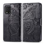 For Xiaomi 10 Lite 5G Butterfly Love Flower Embossed Horizontal Flip Leather Case with Bracket / Card Slot / Wallet / Lanyard(Black)