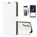 For Wiko view 4/ 4 lite R64 Texture Single Horizontal Flip Protective Case with Holder & Card Slots & Wallet& Photo Frame(White)