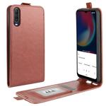For Wiko view 4/ 4 lite R64 Texture Single Vertical Flip Leather Protective Case with Card Slots & Photo Frame(Brown)