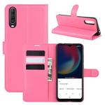 For Wiko view 4/ 4 lite Litchi Texture Horizontal Flip Protective Case with Holder & Card Slots & Wallet(Rose red)