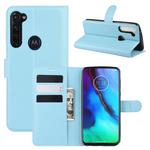 For Motorola Moto G Stylus Litchi Texture Horizontal Flip Protective Case with Holder & Card Slots & Wallet(Blue)