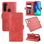 For Motorola Moto G Stylus Dual-side Magnetic Buckle Horizontal Flip Leather Case with Holder & Card Slots & Wallet(Red)