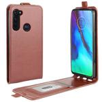 For Motorola Moto G Stylus R64 Texture Single Vertical Flip Leather Protective Case with Card Slots & Photo Frame(Brown)