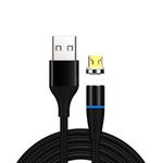 3A USB to Micro USB Fast Charging + 480Mbps Data Transmission Mobile Phone Magnetic Suction Fast Charging Data Cable, Cable Length: 2m(Black)