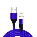 3A USB to 8 Pin Fast Charging + 480Mbps Data Transmission Mobile Phone Magnetic Suction Fast Charging Data Cable, Cable Length: 2m(Blue)