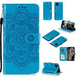 For Huawei Y5P / Honor 9S Mandala Embossing Pattern Horizontal Flip Leather Case with Holder & Card Slots & Wallet & Photo Frame & Lanyard(Blue)