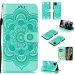 For Huawei Y5P / Honor 9S Mandala Embossing Pattern Horizontal Flip Leather Case with Holder & Card Slots & Wallet & Photo Frame & Lanyard(Green)