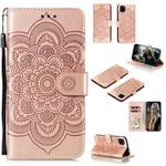 For Huawei Y5P / Honor 9S Mandala Embossing Pattern Horizontal Flip Leather Case with Holder & Card Slots & Wallet & Photo Frame & Lanyard(Rose Gold)