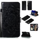 For Huawei Honor X10 Mandala Embossing Pattern Horizontal Flip Leather Case with Holder & Card Slots & Wallet & Photo Frame & Lanyard(Black)