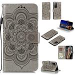 For Huawei Honor X10 Mandala Embossing Pattern Horizontal Flip Leather Case with Holder & Card Slots & Wallet & Photo Frame & Lanyard(Grey)