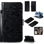 For Samsung Galaxy A21s Mandala Embossing Pattern Horizontal Flip Leather Case with Holder & Card Slots & Wallet & Photo Frame & Lanyard(Black)