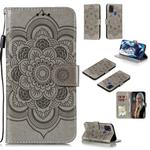 For Samsung Galaxy A21s Mandala Embossing Pattern Horizontal Flip Leather Case with Holder & Card Slots & Wallet & Photo Frame & Lanyard(Grey)