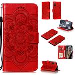 For Sony Xperia L4 Mandala Embossing Pattern Horizontal Flip Leather Case with Holder & Card Slots & Wallet & Photo Frame & Lanyard(Red)