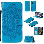 For Sony Xperia L4 Mandala Embossing Pattern Horizontal Flip Leather Case with Holder & Card Slots & Wallet & Photo Frame & Lanyard(Blue)