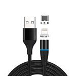 2 in 1 3A USB to 8 Pin + USB-C / Type-C Fast Charging + 480Mbps Data Transmission Mobile Phone Magnetic Suction Fast Charging Data Cable, Cable Length: 2m(Black)