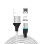 2 in 1 3A USB to 8 Pin + USB-C / Type-C Fast Charging + 480Mbps Data Transmission Mobile Phone Magnetic Suction Fast Charging Data Cable, Cable Length: 2m(Silver)