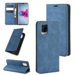 For ZTE Axon 11 Retro-skin Business Magnetic Suction Leather Case with Holder & Card Slots & Wallet(Dark Blue)