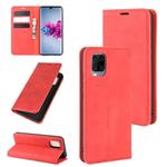 For ZTE Axon 11 Retro-skin Business Magnetic Suction Leather Case with Holder & Card Slots & Wallet(Red)