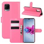 For ZTE Axon 11  Litchi Texture Horizontal Flip Protective Case with Holder & Card Slots & Wallet(Rose red)