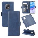 For Xiaomi Redmi 10X Pro 5G/10X 5G Dual-side Magnetic Buckle Horizontal Flip Leather Case with Holder & Card Slots & Wallet(Dark Blue)