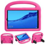 For Huawei MediaPad M5/M6 8.0 Sparrow Pattern EVA Children''s Fall Protection Case With Retractable Bracket(RoseRed)