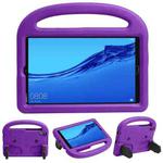 For Huawei MediaPad M5/M6 8.0 Sparrow Pattern EVA Children Fall Protection Case With Retractable Bracket(Purple)