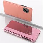 For VIVO Y50/Y30 Plated Mirror Horizontal Flip Leather Case with Holder(Rose Gold)