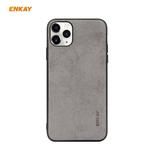 For iPhone 11 Pro Max ENKAY ENK-PC030 Business Series Fabric Texture PU Leather + TPU Soft Slim Case Cover(Grey)