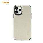 For iPhone 11 Pro Max ENKAY ENK-PC033 Business Series Denim Texture PU Leather + TPU Soft Slim Case Cover(Beige)