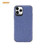 For iPhone 11 Pro ENKAY ENK-PC032 Business Series Denim Texture PU Leather + TPU Soft Slim CaseCover(Blue)
