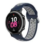 20mm For Huami Amazfit GTS / Samsung Galaxy Watch Active 2 / Huawei Watch GT2 42MM Inner Buckle Silicone Watch Band(Midnight blue and white)