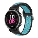 20mm For Huami Amazfit GTS / Samsung Galaxy Watch Active 2 / Huawei Watch GT2 42MM Inner Buckle Silicone Watch Band(Black teal)