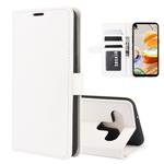 For LG K61 R64 Texture Single Horizontal Flip Protective Case with Holder & Card Slots & Wallet& Photo Frame(White)