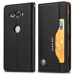 Knead Skin Texture Horizontal Flip Leather Case for Sony Xperia XZ2 Compact, with Photo Frame & Holder & Card Slots & Wallet(Black)