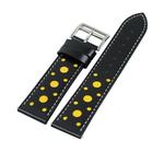 22mm For huawei watch GT2e / GT / GT2 46mm Hollow Leather Watch Band(Yellow)
