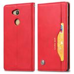Knead Skin Texture Horizontal Flip Leather Case for Sony Xperia L2, with Photo Frame & Holder & Card Slots & Wallet(Red)