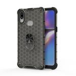 For Huawei Y7 2019 /  Y7 Prime Shockproof Honeycomb PC + TPU Ring Holder Protection Case(Grey)