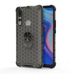For Huawei Y9 Prime Shockproof Honeycomb PC + TPU Ring Holder Protection Case(Grey)