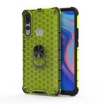 For Huawei P30 Lite Shockproof Honeycomb PC + TPU Ring Holder Protection Case(Green)