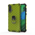 For Huawei Honor 20 Shockproof Honeycomb PC + TPU Ring Holder Protection Case(Green)