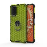 For Huawei Honor V30 / V30 Pro Shockproof Honeycomb PC + TPU Ring Holder Protection Case(Green)